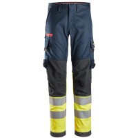 Snickers 6374 ProtecWork Stretch Hi-Vis Trousers Class 1